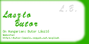 laszlo butor business card