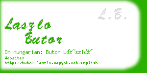 laszlo butor business card